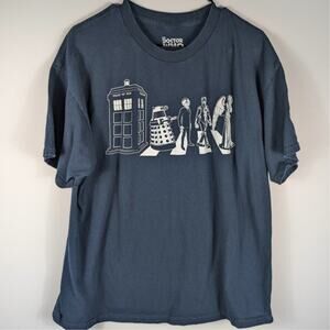Doctor Who XL Graphic T-Shirt BBC TARDIS Dalek Character Cotton Tee TV Series